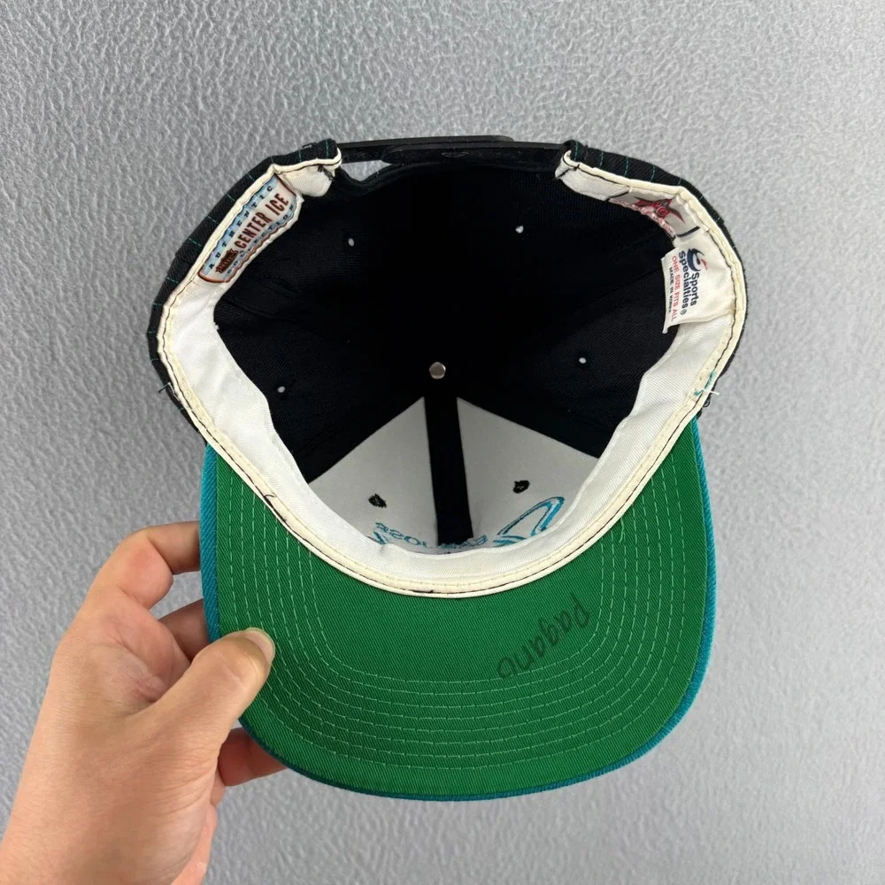 Vintage San Jose Sharks Hat Snap Back 90s Sports Specialties NHL Hockey